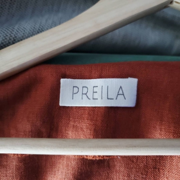 Rust Linen Romper/pantsuit - Picture 3 of 3